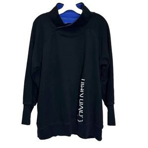 Calvin‎ Klein Reflective Performance Pullover Sweatshirt Thumbholes Womens 2X